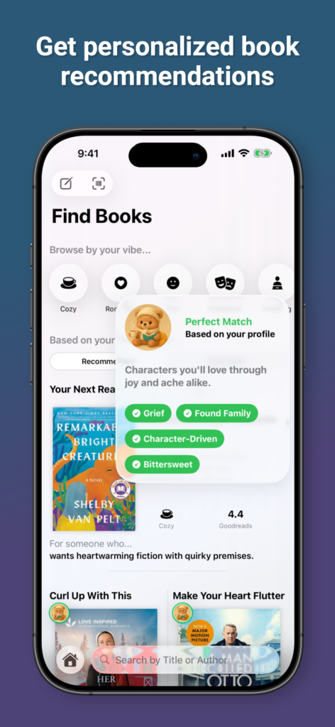 Get personalized book recommendations.